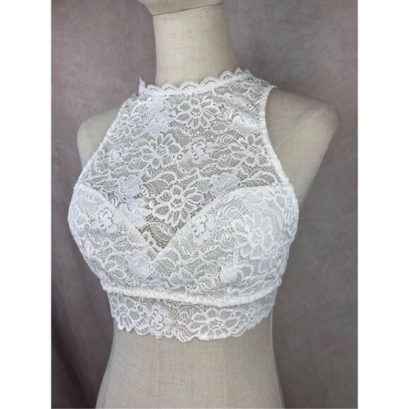 Victoria’s Secret Lace High Neck Bralette Size Medium - Picture 2 of 7